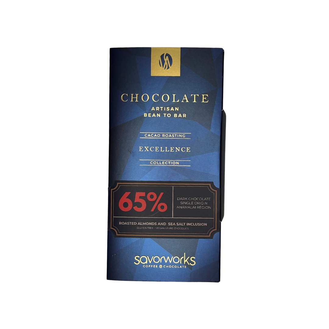 65% Dark Chocolate - Roasted Almonds & Sea Salt